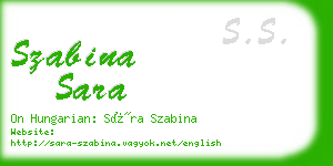 szabina sara business card